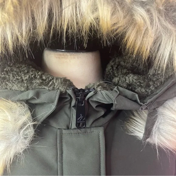 🧥Sam Edelman Olive Winter Coat with Faux Fur 🧥 - Picture 15 of 15